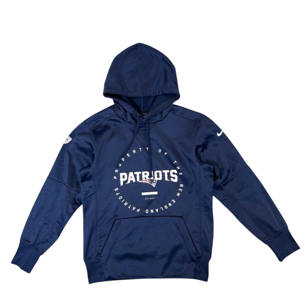 Nike NFL New England Patriots Training Hoodie Navy Blue Mens Small 906619-419